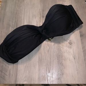 Gently worn black strapless bathing suit top